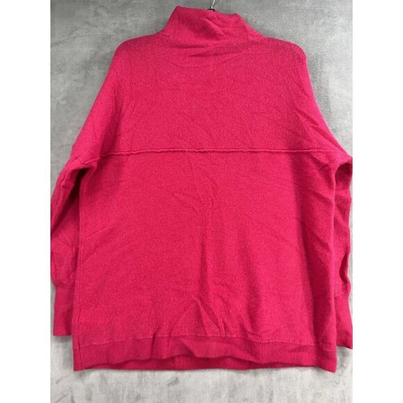New Free People Ottoman Cashmere Tunic Sweater Hot Hot Pink Oversized - Picture 4 of 7
